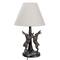 Hello Honey® 18.5" Brown & Natural Bunny Rabbit Table Lamp with Linen Empire Shade
